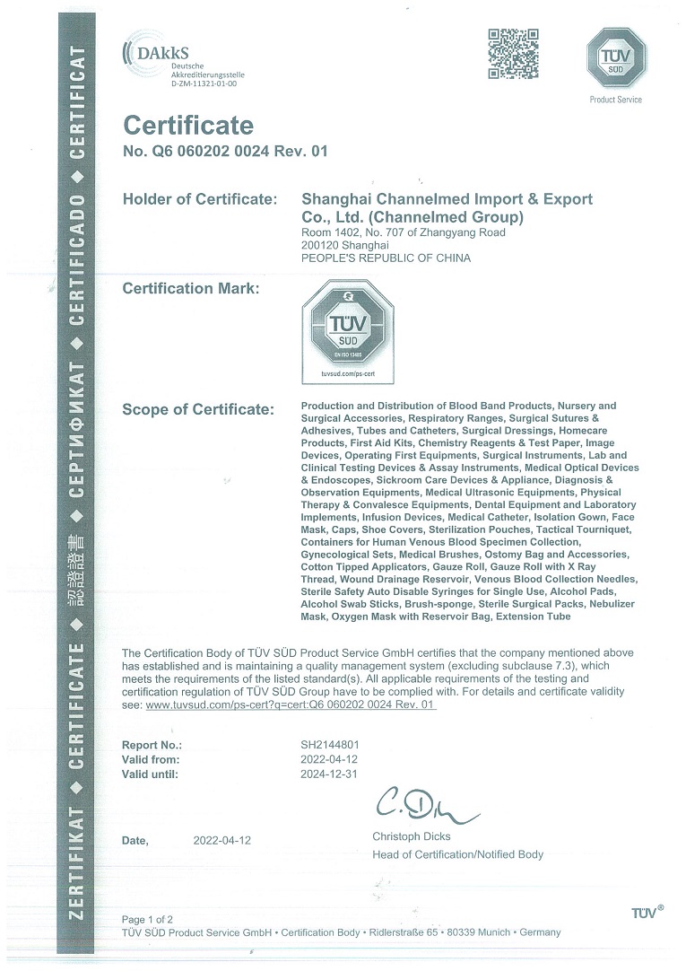 ISO Certificate 1 - ChannelMed Group